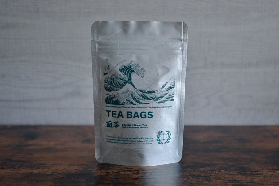 【葛飾北斎】冨嶽三十六景（神奈川沖浪裏）煎茶ティーバッグ（つゆひかり品種）